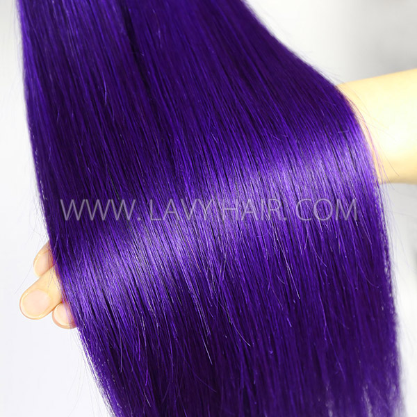 Ombre 1B/Purple Color Superior Grade 1 bundle Straight Hair Extensions Brazilian Peruvian Malaysian Indian European Cambodian Burmese Mongolian