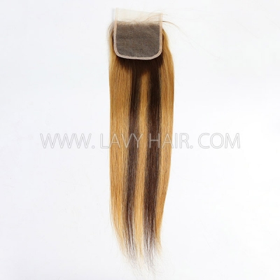 #P4/27 Lace top closure 4*4 13*4 Straight  Human hair Transparent Lace Swiss lace