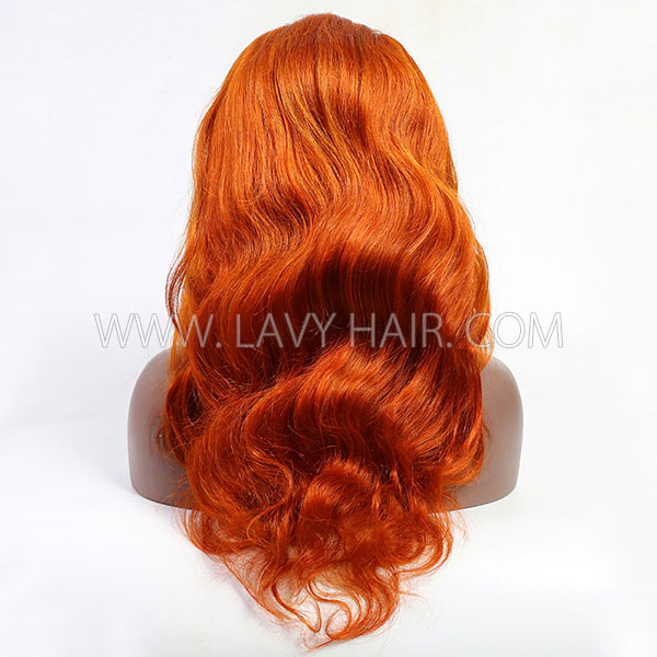 Ginger Color Body Wave Style Human Virgin Hair Wig With 7 Working Days Customize 613lfw-79