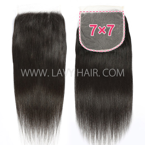 Superior Grade Preplucked Lace closure 6*6 and 7*7 Human hair Transparent Lace Swiss lace