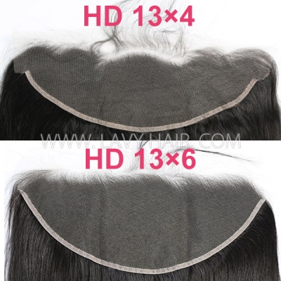 (New)Superior Grade HD Lace Ear to Ear 13*4 and 13*6 Invisible Melted Lace Frontal Human Hair