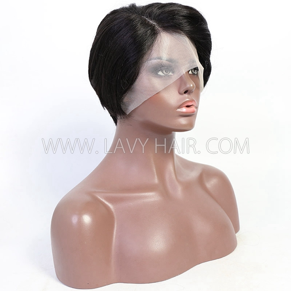 Pixie Cut T Part 150% Density Lace Frontal Short Bob Wig Colorful Human Virgin Hair Cheap Wig