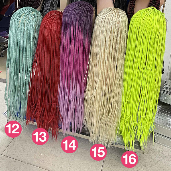 30 inch Braid Synthetic Hair Full Lace Wig with Baby Hair Several Color Choice