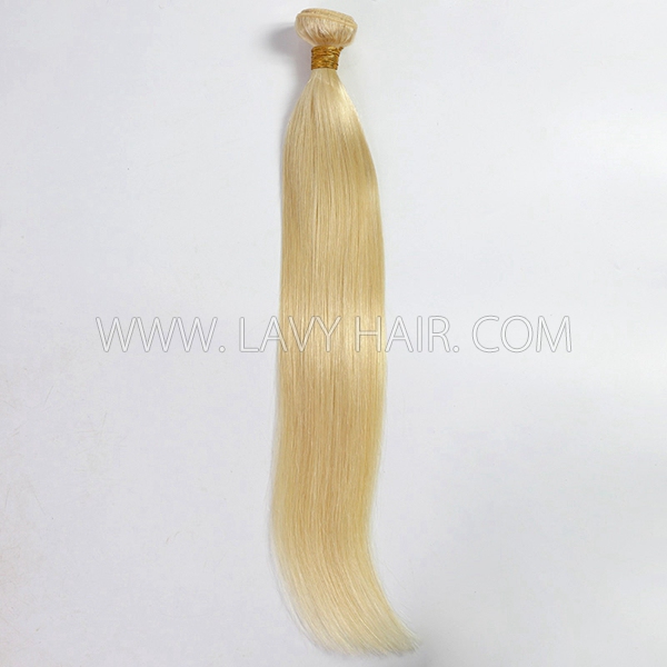 Color 60 Blonde Straight Hair Human Virgin Hair 1 Bundle