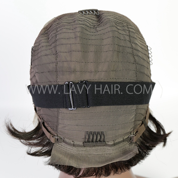Pixie Cut 13*4 Lace Frontal Bob Wig 150% Density Straight Hair Human hair