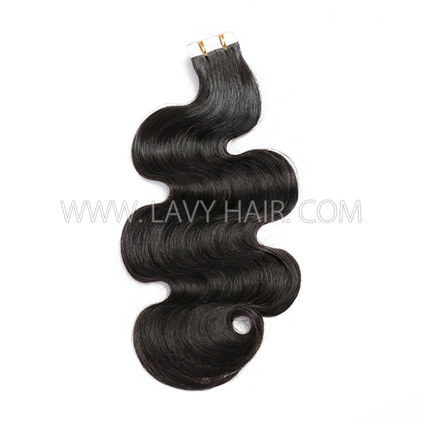 Tape In Hair Extensions (20pcs/50g/1 Pack) 3 Packs Get Free Replaceable Tape Glue Advanced Grade 12A Human Virgin Hair