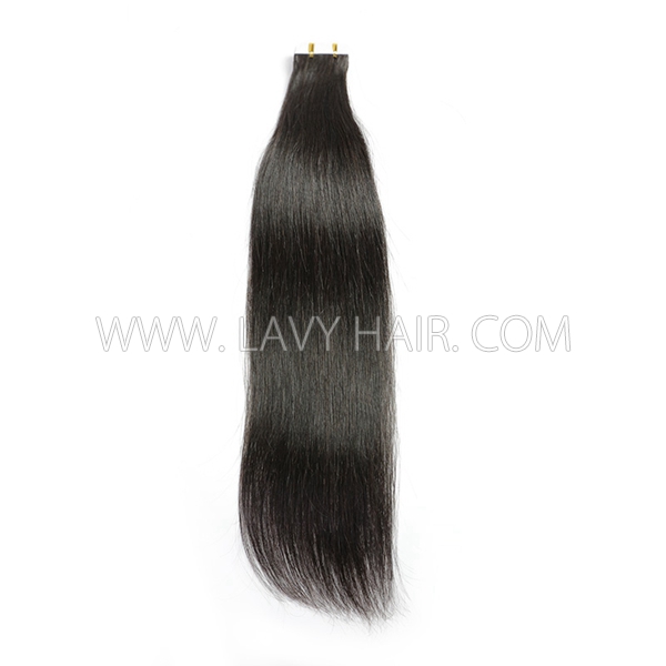 Tape In Hair Extensions (20pcs/50g/1 Pack) 3 Packs Get Free Replaceable Tape Glue Advanced Grade 12A Human Virgin Hair