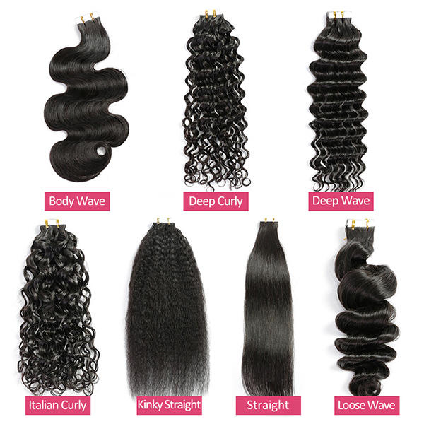 Tape In Hair Extensions (20pcs/50g/1 Pack) 3 Packs Get Free Replaceable Tape Glue Advanced Grade 12A Human Virgin Hair