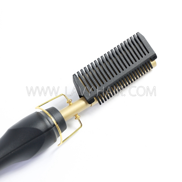 2 In 1 Hot Press Comb Hair Straightener Flat Irons Straightening Brush Temperature 230℃/450℉