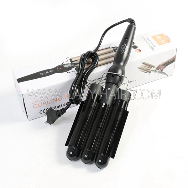 Hair Curler Iron With Three Barrels Professional Wave Curl Hair Styling Tool Temperature 180℃-210℃