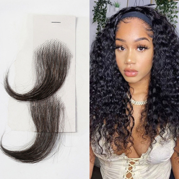 Add Baby Hair HD Lace Edge Strips Scarf Headband Wig With Adjustable Velcro 100% Human Virgin Hair Not Lace Wig