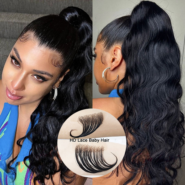 (New Update) Large Size Big Ponytail Wrap Around Clip-in Human Virgin Hair Straight/Wavy/Curly All Texture Choice