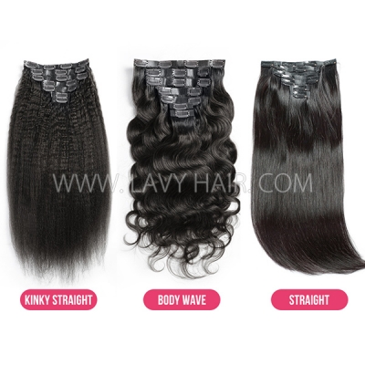 16 inch -30 inch Seamless PU Clip in Invisible 7 pcs/set 120 grams  Advanced Grade 12A Natural Human Unprocessed Virgin Hair