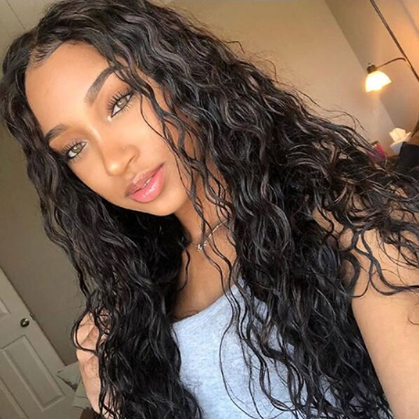 130%&180%&300% Density Natural Wave 13*4 Lace Frontal Wigs Human Hair