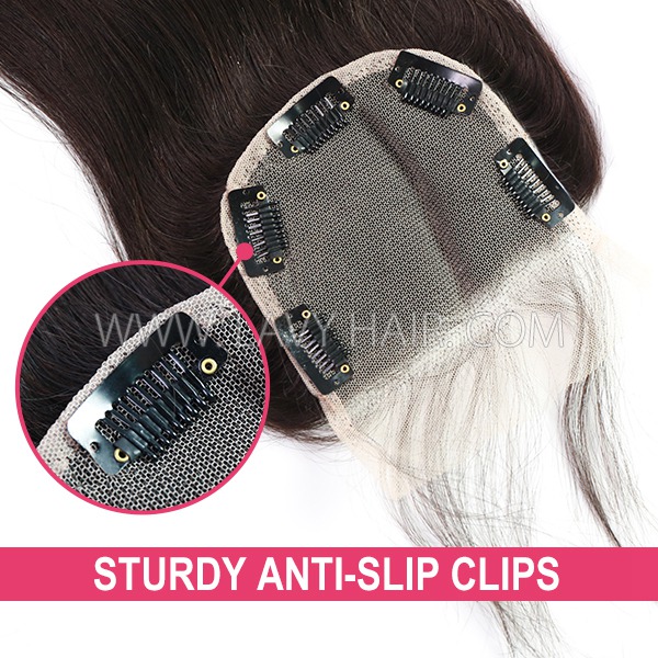 Clip in Lace Closure Human hair Swiss lace Preplucked Natural Hairline