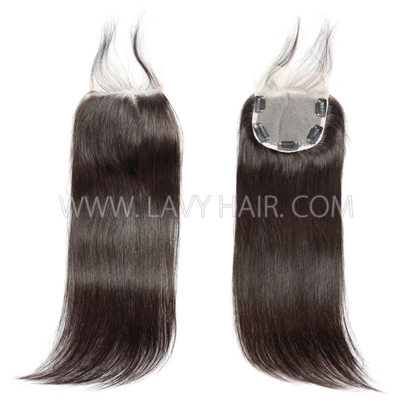 Superior Grade Clip in Lace Closure Human hair Swiss lace Preplucked Natural Hairline