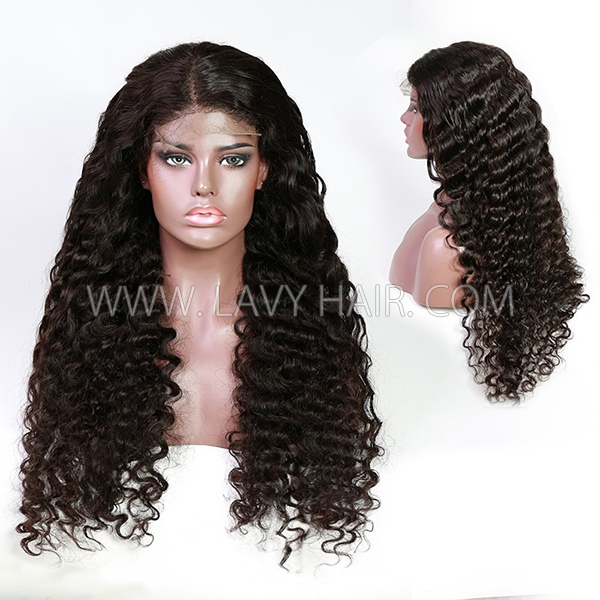 Pineapple Wave 200% Density HD Invisible Lace 4×4 5×5 13×4 13×6 Full Frontal Wigs Glueless Wigs Pre plucked Human Virgin Hair With Elastic Band