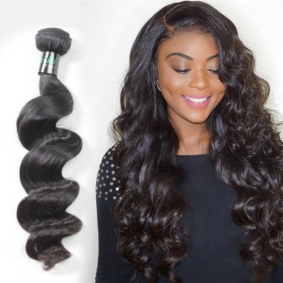 Superior Grade 1 bundle loose wave Virgin Human hair extensions Brazilian Peruvian Malaysian Indian European Cambodian Burmese Mongolian