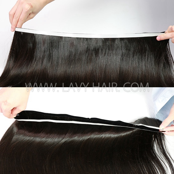 Long Strip Tape In Hair 100 grams/ 1 piece #1b Natural Color Human Hair Durable Invisible Install Extensions Advanced Grade 12A