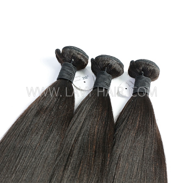 Superior Grade 3/4 bundles Yaki Straight Virgin Human hair extensions Brazilian Peruvian Malaysian Indian European Cambodian Burmese Mongolian