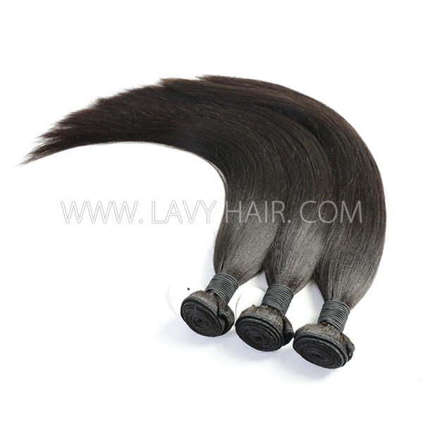 Superior Grade 3/4 bundles Yaki Straight Virgin Human hair extensions Brazilian Peruvian Malaysian Indian European Cambodian Burmese Mongolian