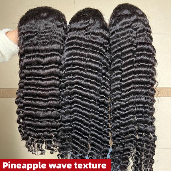 (All Texture Link)  Transparent Lace Glueless Wear Go 200% Density Full Frontal Closure Wigs Pre plucked Human Virgin Hair