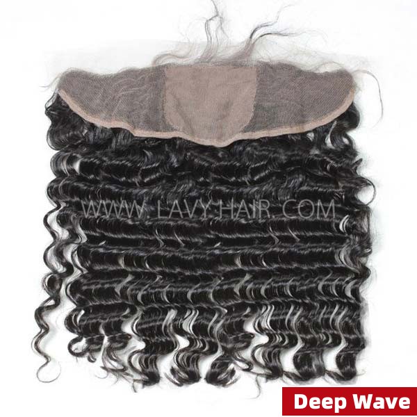 )All Texture Link) Superior Grade 13*4 Silk Base Lace Frontal 4C Kinky Edge  Human Virgin Hair Transparent Swiss Lace