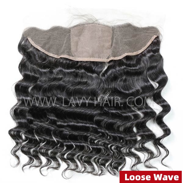 Superior Grade 13*4 Silk Base Frontal 4C Kinky Edge All Style Link Human Virgin Hair Medium Brown Swiss Lace