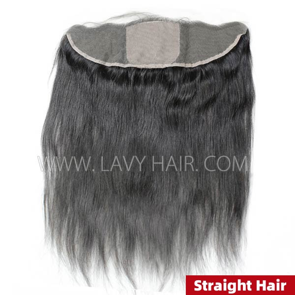 Superior Grade 13*4 Silk Base Frontal 4C Kinky Edge All Style Link Human Virgin Hair Medium Brown Swiss Lace