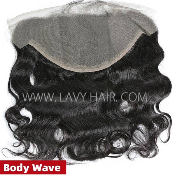 (New)Superior Grade #1B Color 13*6 Lace Frontal Ear to Ear All Style Link Human hair Swiss lace