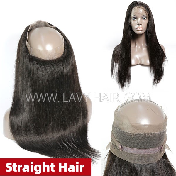 Superior Grade #1B Color 360 Lace Frontal Transparent Lace HD Lace All Texture Link Human hair Swiss