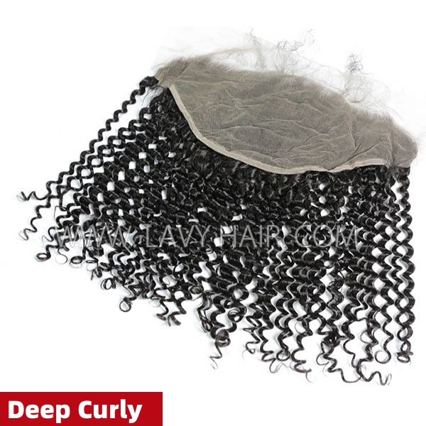 (New)Superior Grade #1B Color 13*6 Lace Frontal Ear to Ear All Style Link Human hair Swiss lace