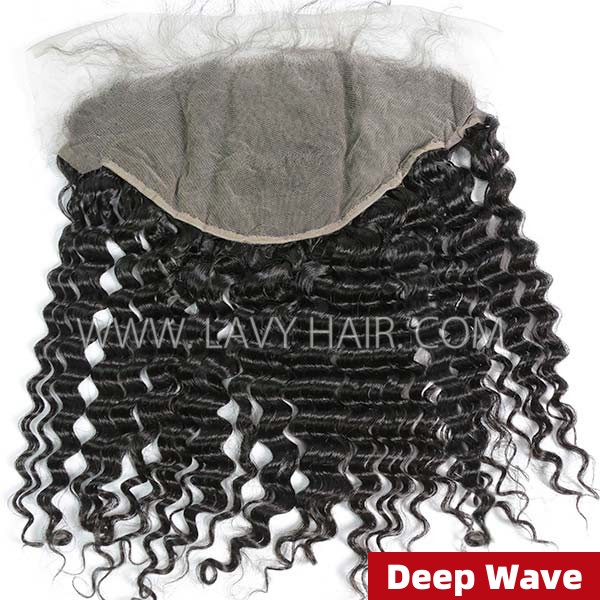 (New)Superior Grade #1B Color 13*6 Lace Frontal Ear to Ear All Style Link Human hair Swiss lace