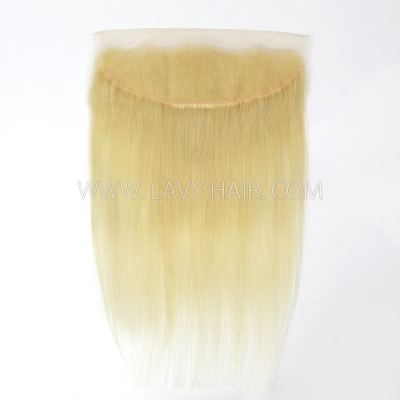 (New)Transparent #613 Ear to ear 13x4 & 13x6 Lace Frontal Straight and Body Wave Human hair