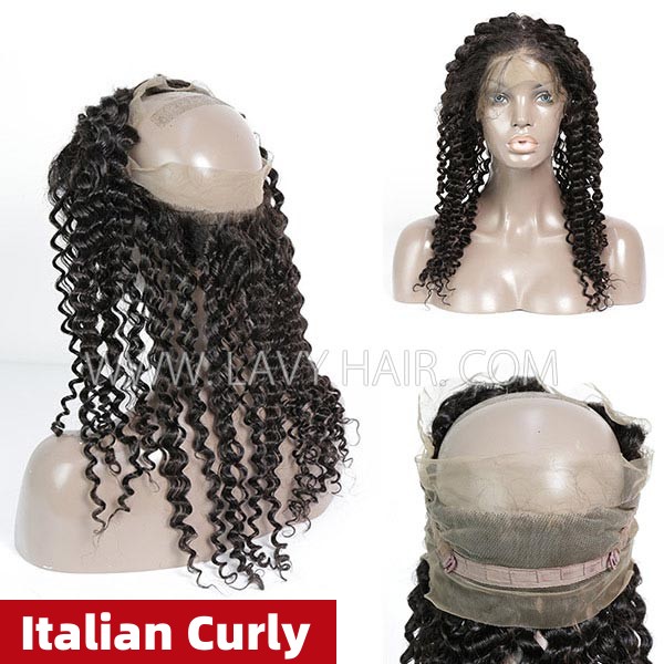 Superior Grade #1B Color 360 Lace Frontal Transparent Lace HD Lace All Texture Link Human hair Swiss