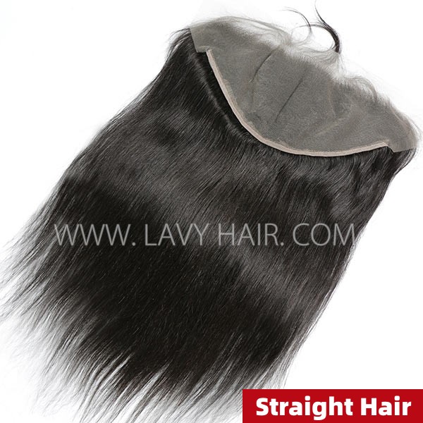 (New)Superior Grade #1B Color 13*6 Lace Frontal Ear to Ear All Style Link Human hair Swiss lace