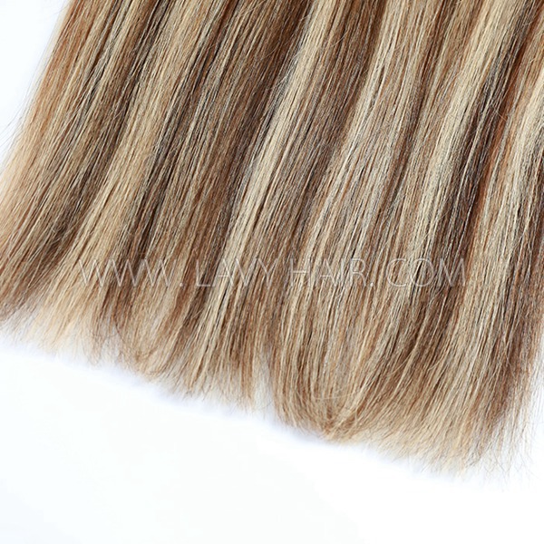 P4/27 Highlight Color Tape In Hair Extensions Human Virgin Hair 20 pcs 50 grams