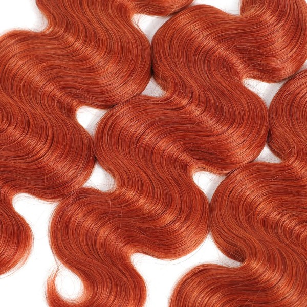 #350 Ginger Color Superior Grade 1 bundle Straight/Body Wave Hair Extensions Brazilian Peruvian Malaysian Indian European Cambodian Burmese