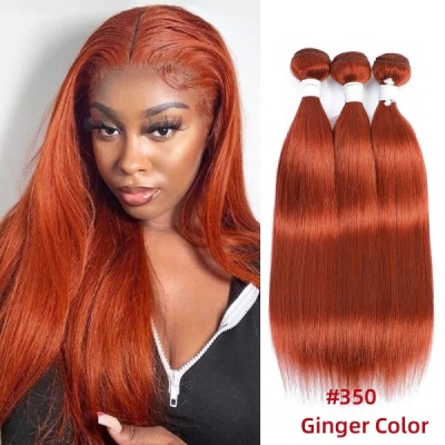 #350 Ginger Color Superior Grade 1 bundle Straight/Body Wave Hair Extensions Brazilian Peruvian Malaysian Indian European Cambodian Burmese