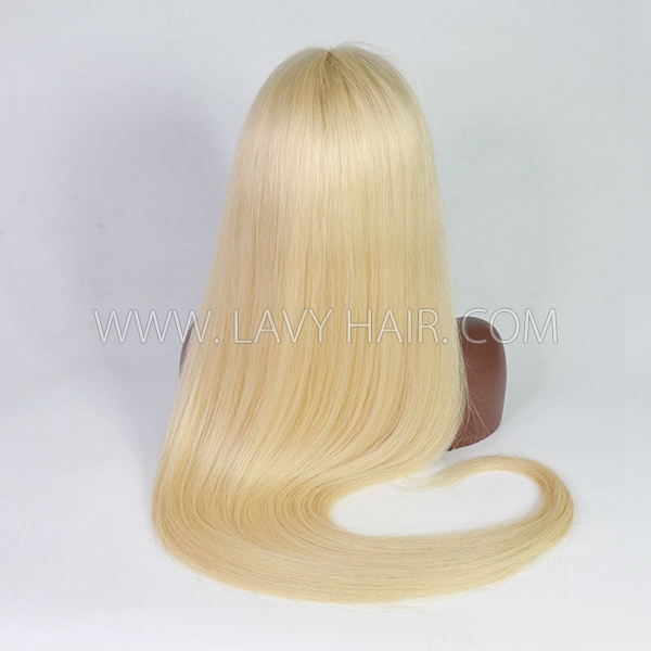 (All Texture Link) 613 Blonde Undetectable HD Lace Full Lace Wigs 130% Density Blonde Straight Hair Human Hair