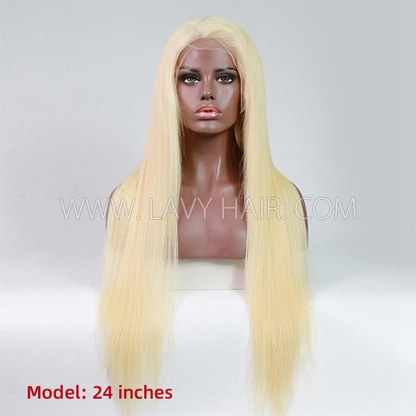 613 Blonde 130% Density Blonde Full Lace Wigs Straight Hair Human Hair Transparent Lace