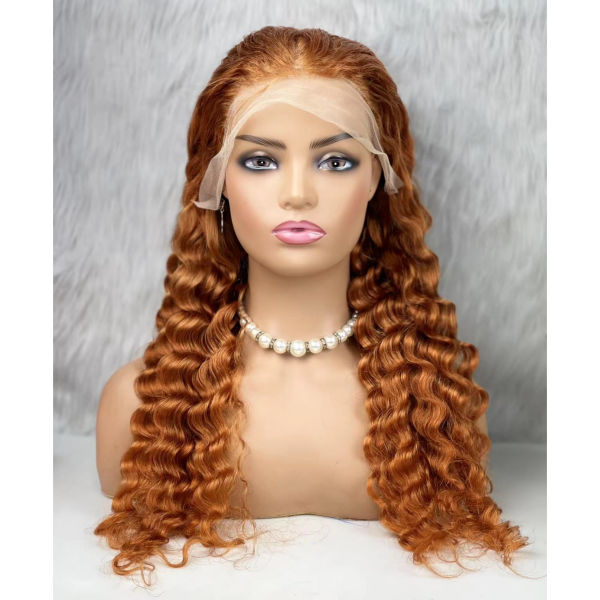 (All Texture Link) Color 30 180% Density Preplucked Lace Frontal Wigs Straight Human hair Wear Go