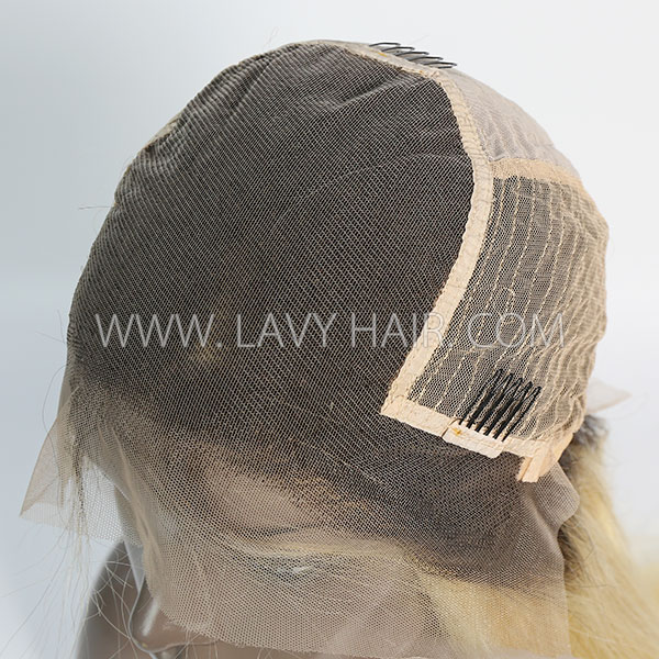 130% Density Transparent Lace #1B/613 Blonde Lace Front Wigs Straight Hair&Body Wave Human Hair