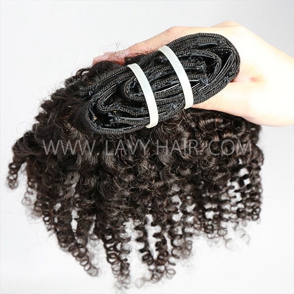 #1B Classic Clip in Extensions 8 pcs 120 grams Straight/Wavy/CurlyAll Texture Advanced Grade 12A Human Virgin Hair