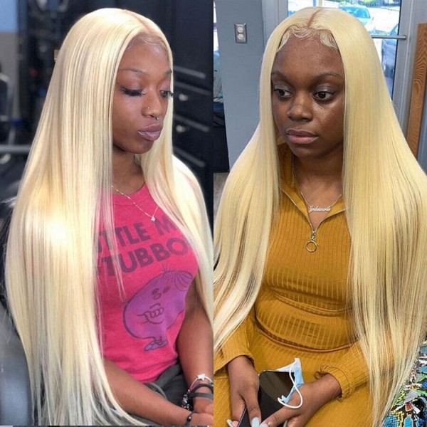 (All Texture Link) 200% Density Transparent Lace #613 Blonde Lace 4*4 5*5 6*6 7*7 Closure &13*4 13*6 Full Frontal Wigs Human Hair Wear Go