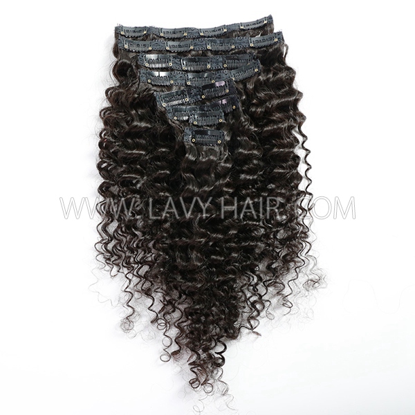 Superior Grade 1 bundle Deep Curly Virgin Human hair extensions #1B color Brazilian Peruvian Malaysian Indian European Cambodian Burmese Mongolian