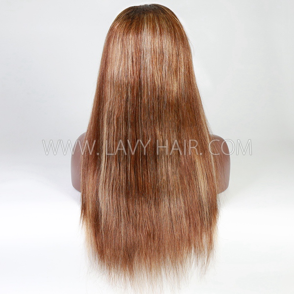 (All Texture Link) Highlight Balayage Color 180% Density 13*4 Lace Frontal Wig Glueless Pre-plucked Wig Human Virgin Hair