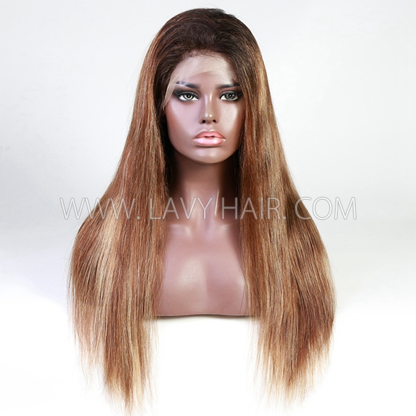 (All Texture Link) Highlight Balayage Color 180% Density 13*4 Lace Frontal Wig Glueless Pre-plucked Wig Human Virgin Hair