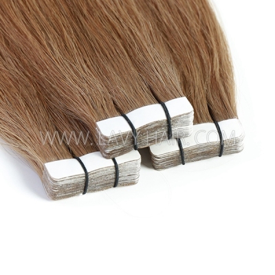 #6 Color Tape In Hair Extensions Human Virgin Hair 20 pcs 50 grams