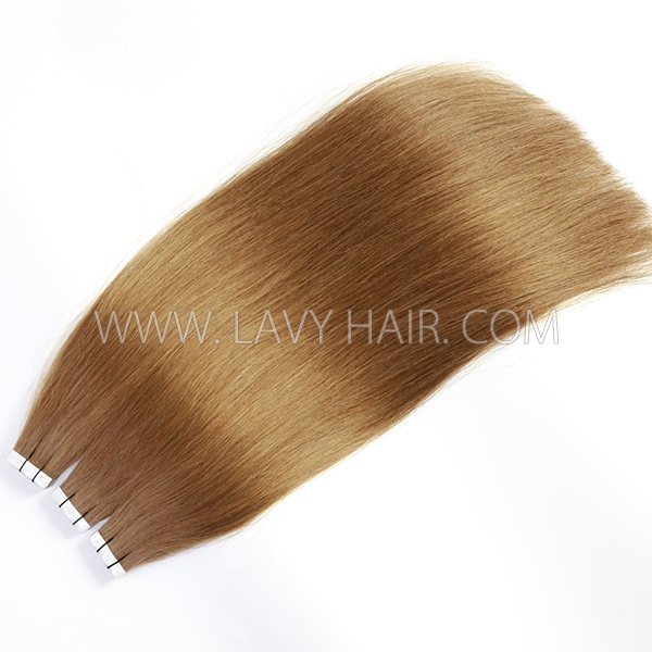 #6 Color Tape In Hair Extensions Human Virgin Hair 20 pcs 50 grams